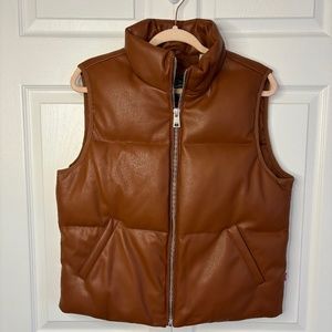 Levi's Women's 507 Quilted Faux Leather Puffer Vest
